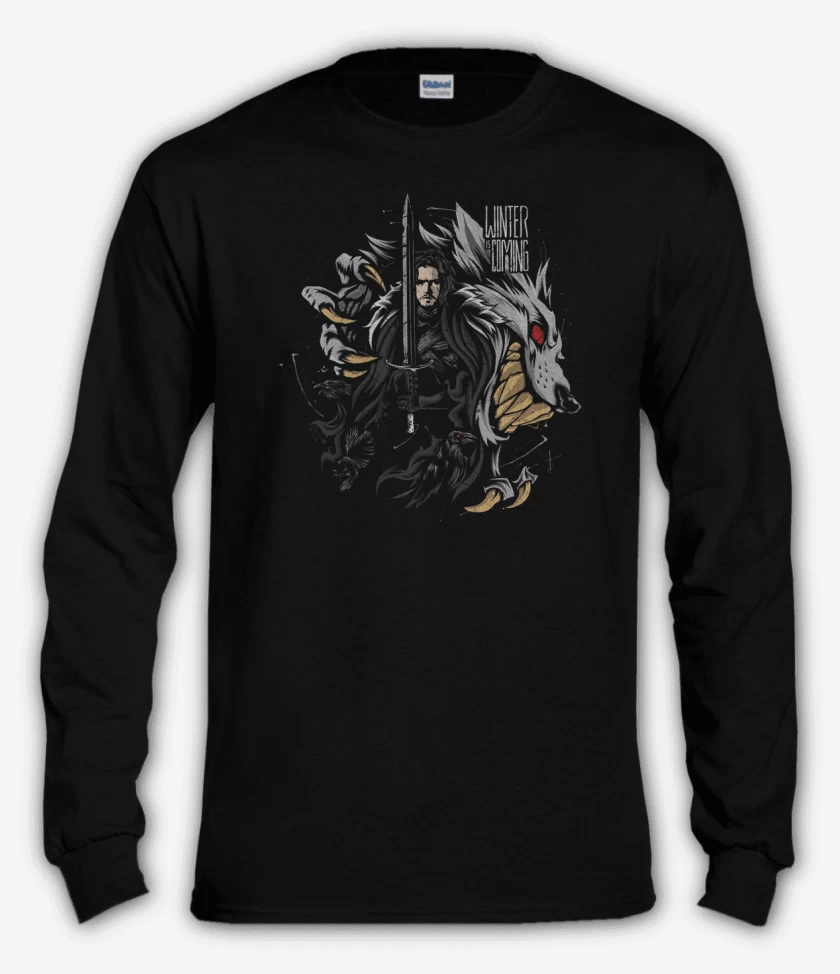 Polera manga larga Winter is coming full color 