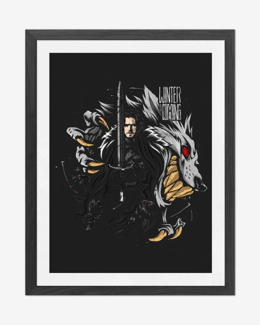 Cuadro decorativo Negro de Winter is coming full color 