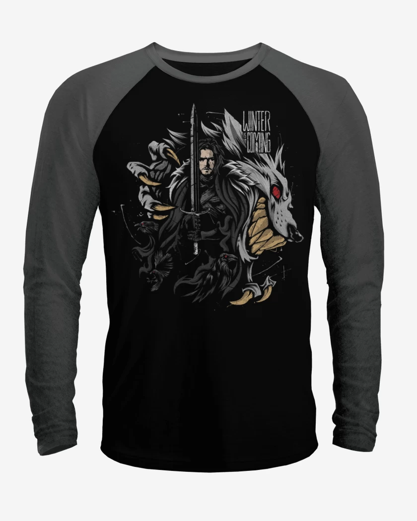 Polera Raglan Winter is coming full color 