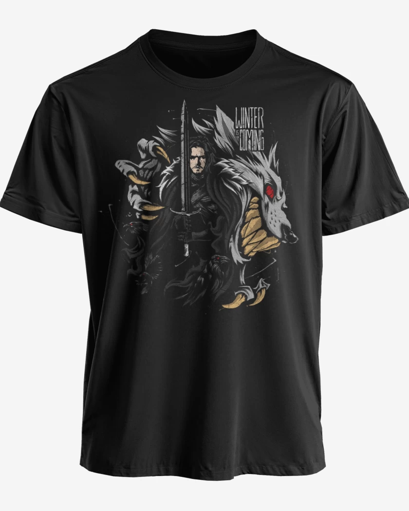 Polera premium Negro de Winter is coming full color 