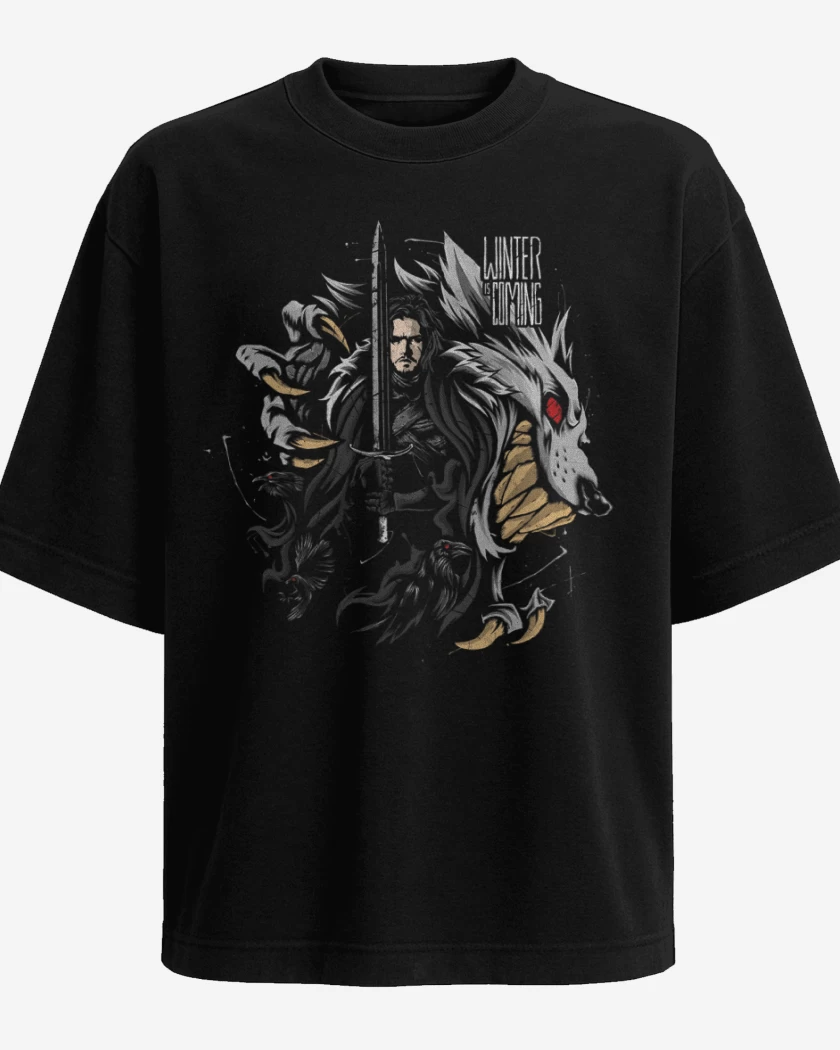 Polera Oversize Negro de Winter is coming full color 