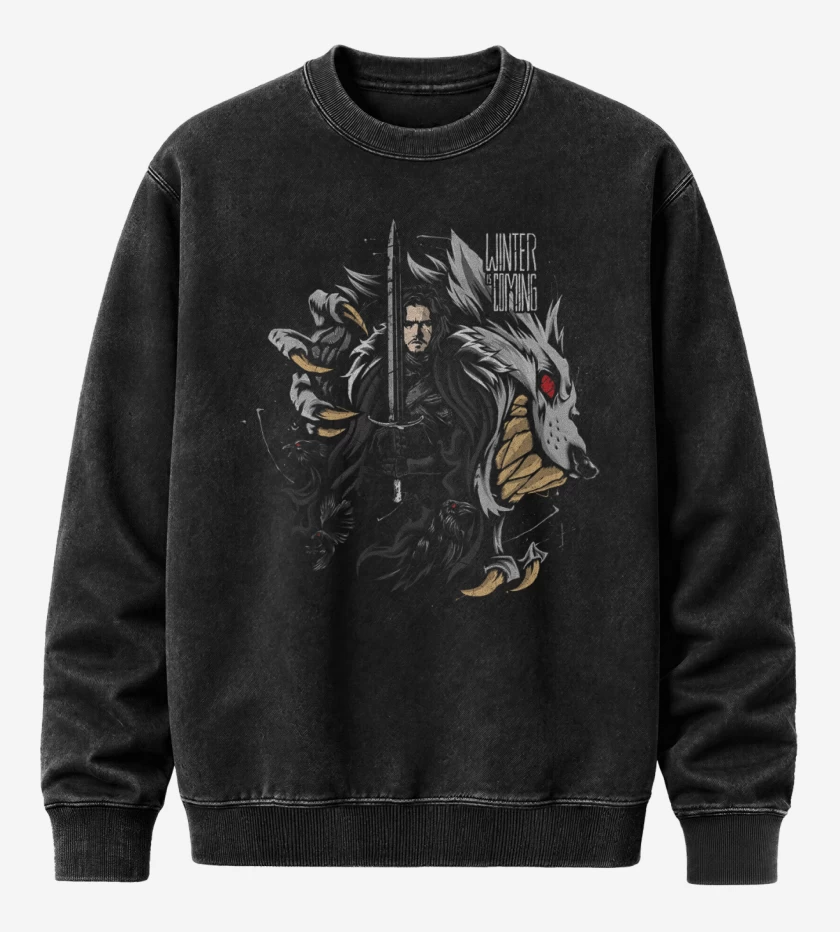 Poleron Polo Acid Wash Negro de Winter is coming full color 