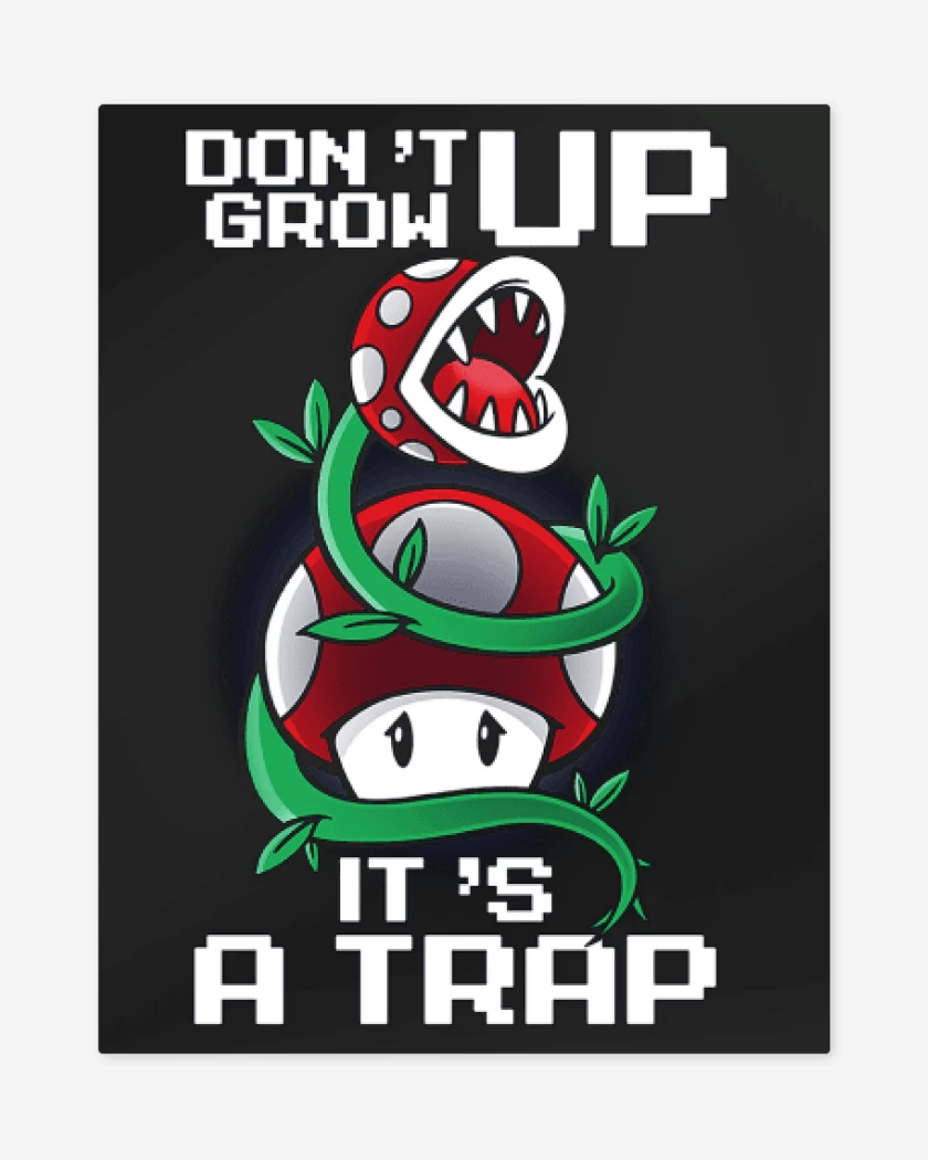 Print metalico Negro de Its a trap