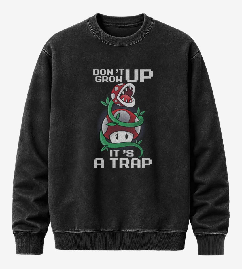 Poleron Polo Acid Wash Negro de Its a trap