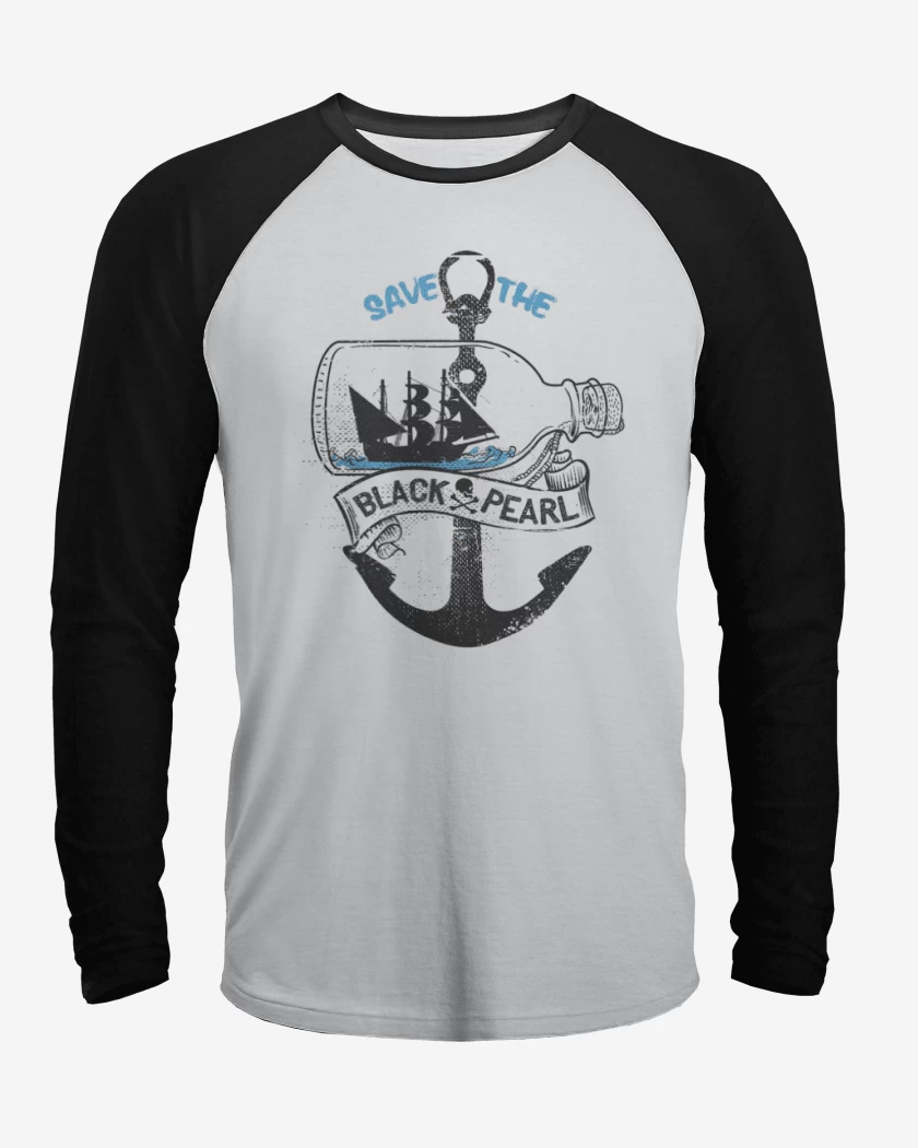Polera Raglan Blanco / Negro de Save the pearl