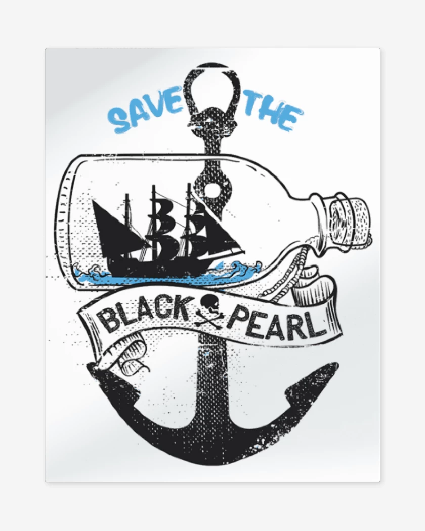 Print metalico Blanco de Save the pearl