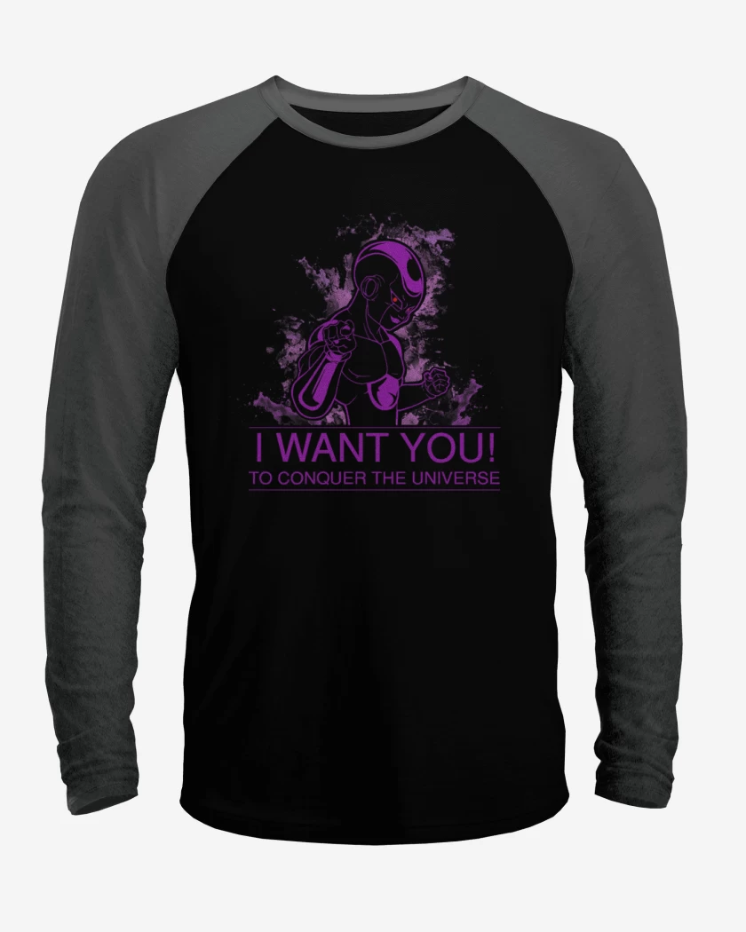 Polera Raglan Negro / Negro Heather de freezer 2
