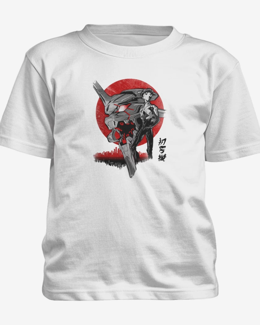 Polera de niño Blanco de evangelion