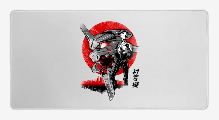 Mouse pad Gamer Blanco de evangelion