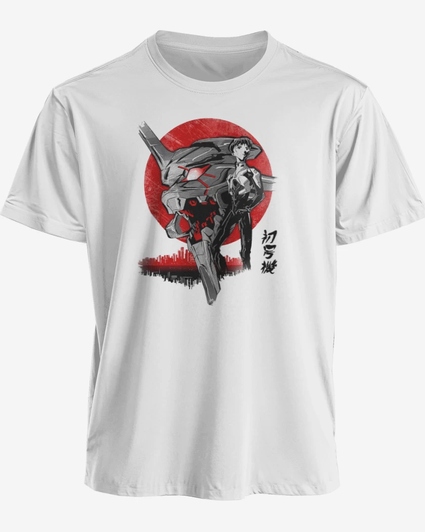 Polera premium Blanco de evangelion