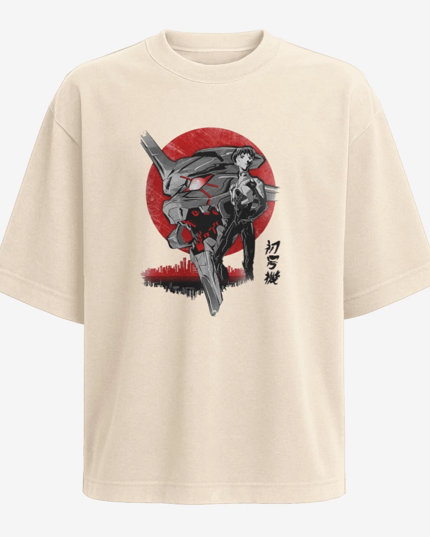 Polera Oversize Beige de evangelion