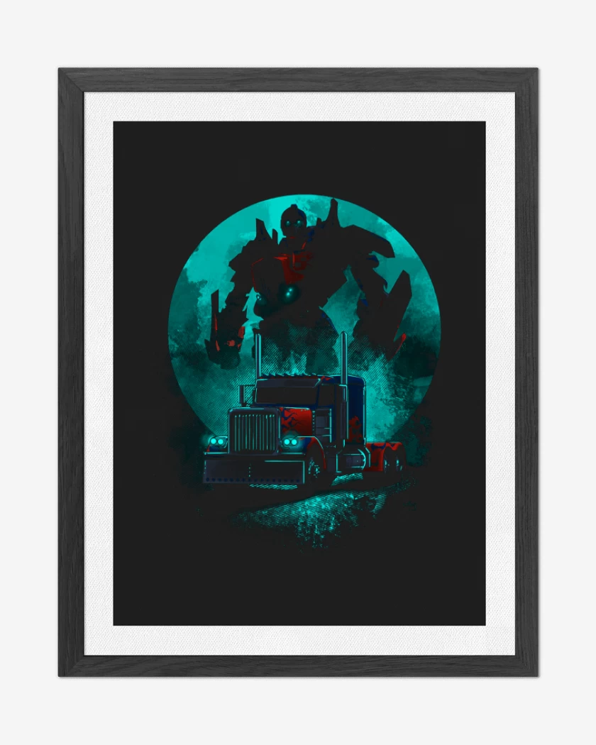 Cuadro decorativo Negro de Optimus prime