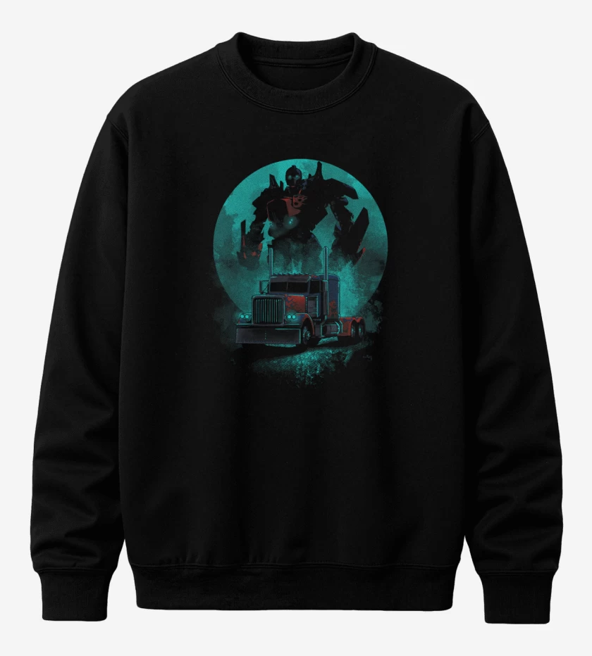 Poleron polo Negro de Optimus prime