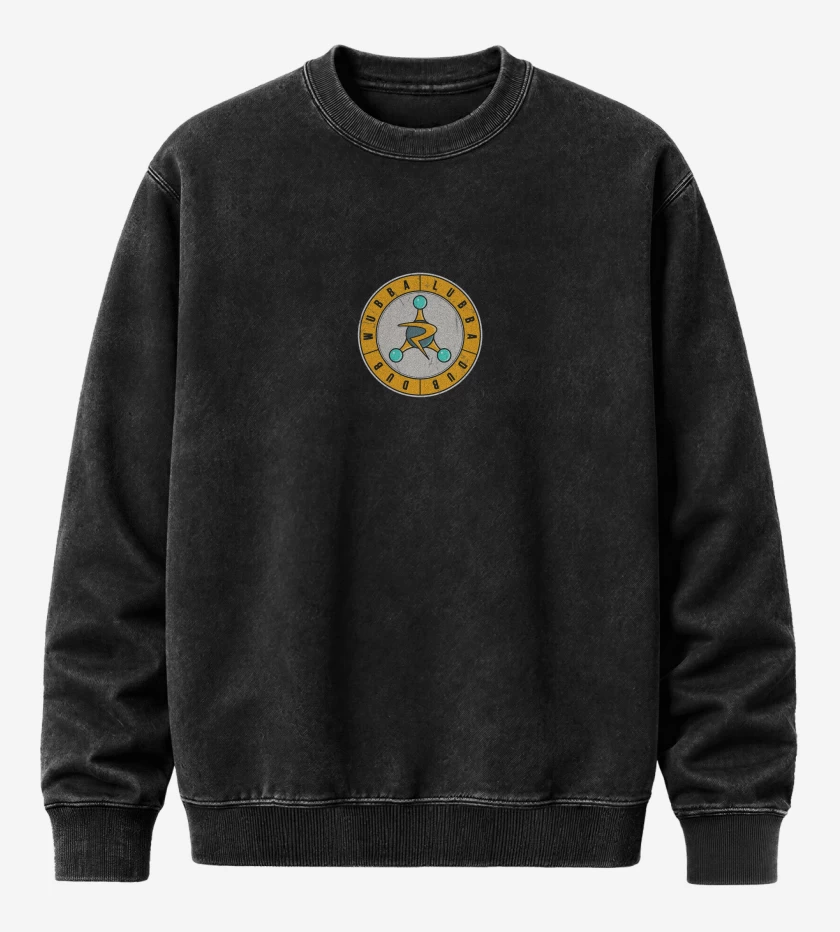 Poleron Polo Acid Wash Negro de R