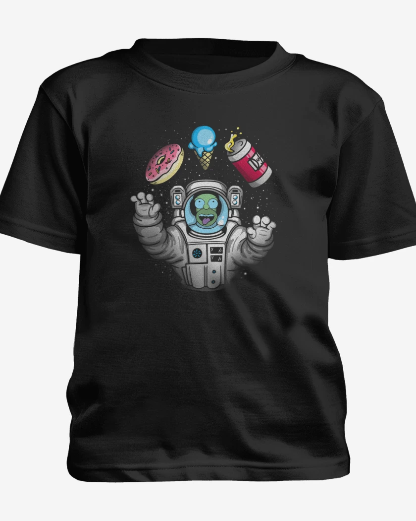 Polera de niño Negro de Homero espacio