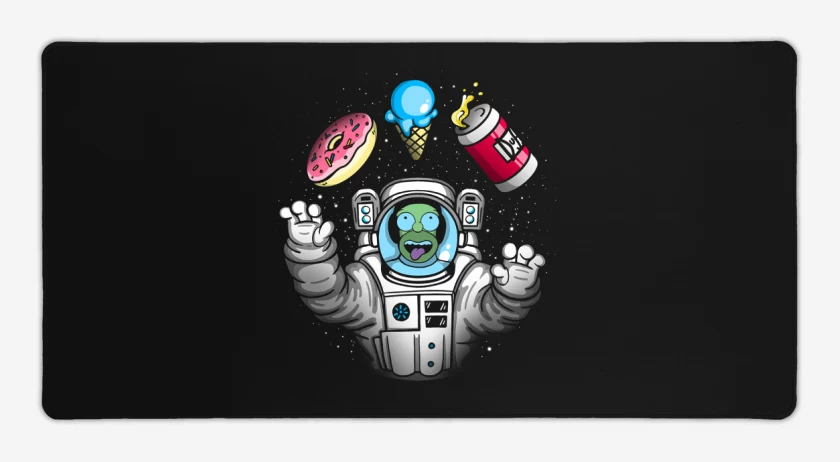 Mouse pad Gamer Negro de Homero espacio