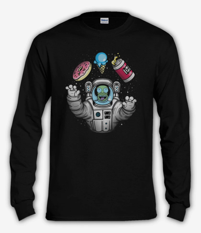 Polera manga larga Negro de Homero espacio