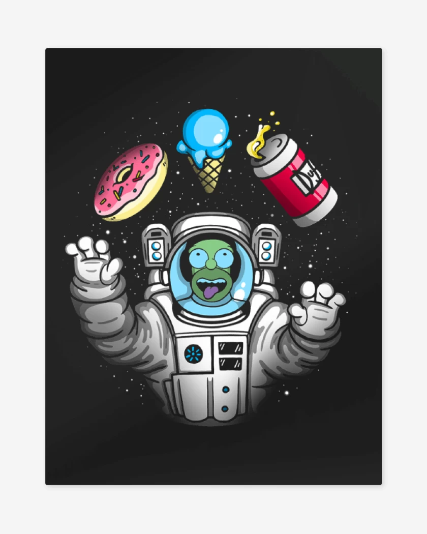 Print metalico Negro de Homero espacio