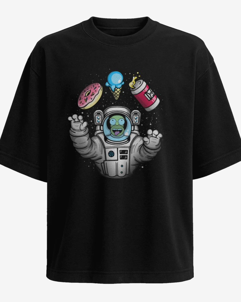 Polera Oversize Negro de Homero espacio