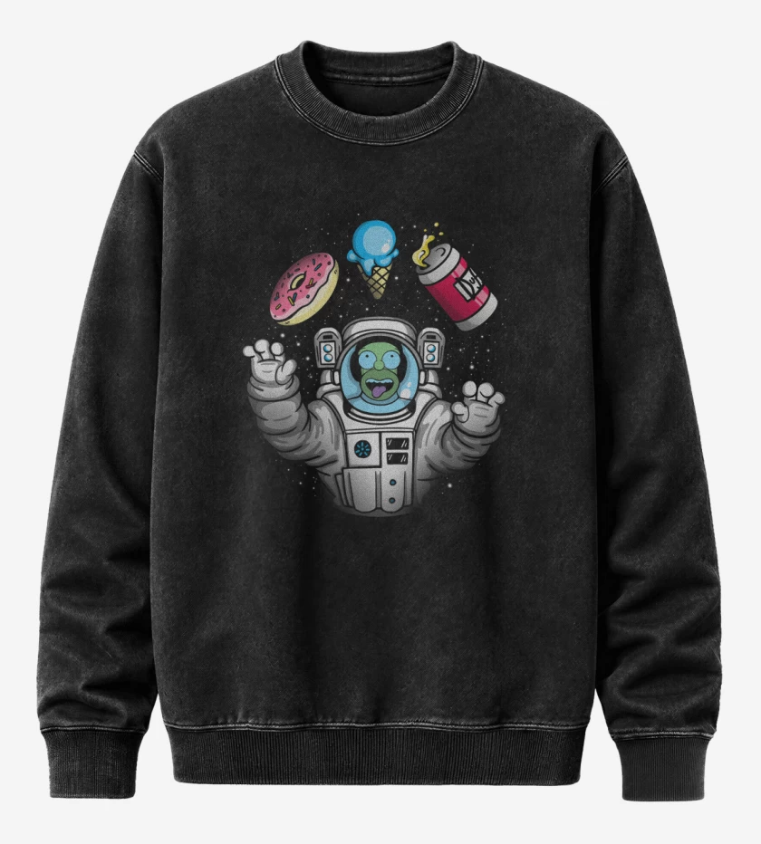 Poleron Polo Acid Wash Negro de Homero espacio