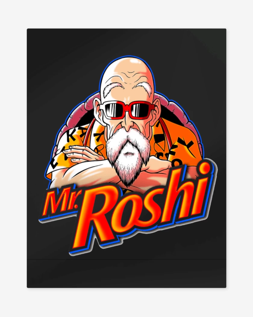 Print metalico Negro de Mr roshi