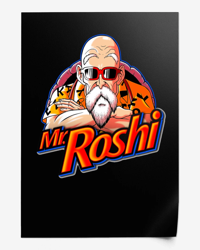 Print Negro de Mr roshi