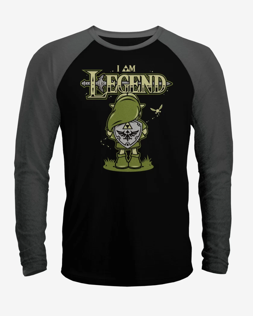 Polera Raglan Negro / Negro Heather de i am legend
