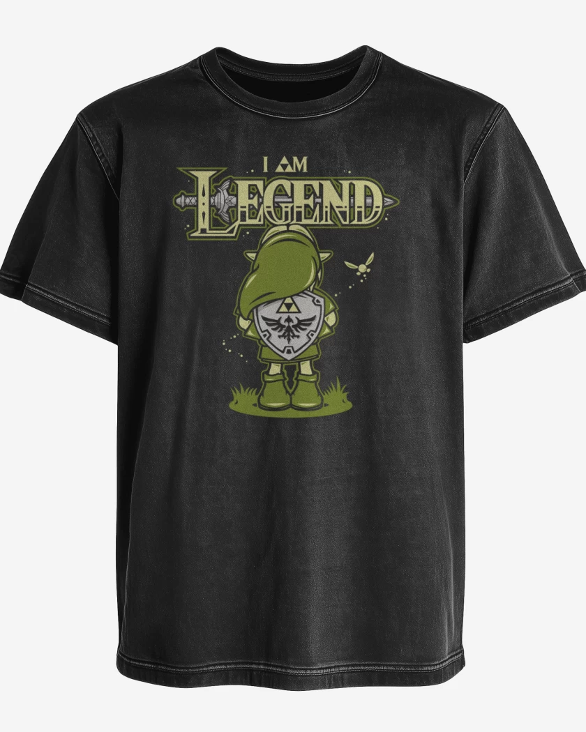 Polera desgastada Negro de i am legend