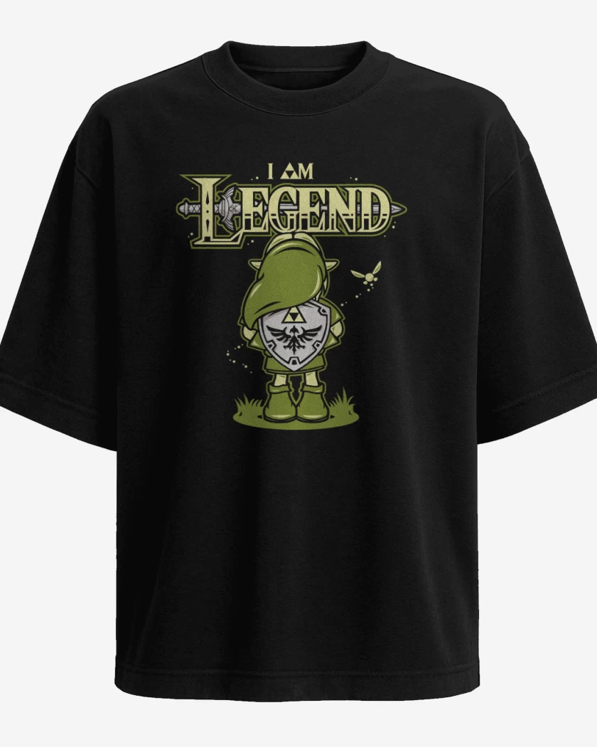Polera Oversize Negro de i am legend