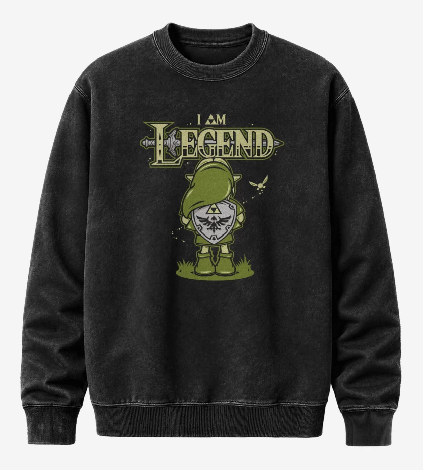 Poleron Polo Acid Wash Negro de i am legend
