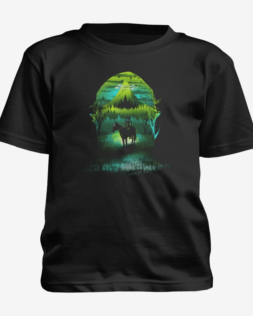 Polera de niño Negro de zelda full color