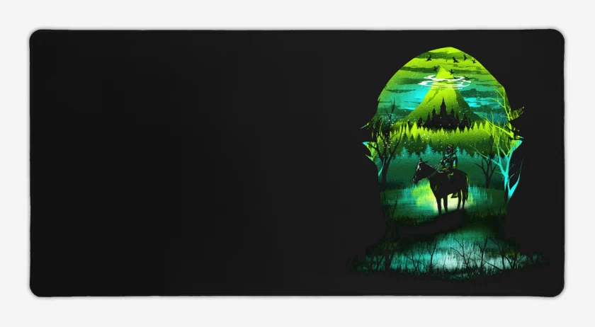 Mouse pad Gamer Negro de zelda full color