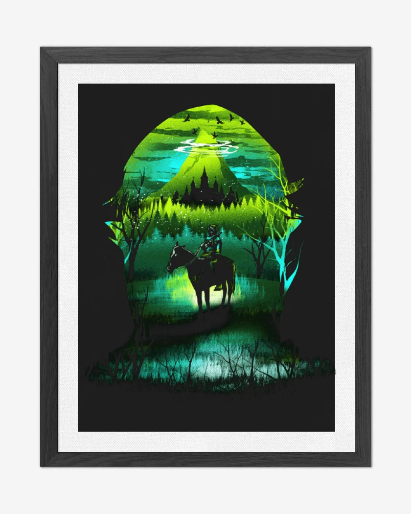 Cuadro decorativo Negro de zelda full color
