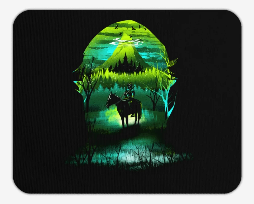 Mousepad Negro de zelda full color