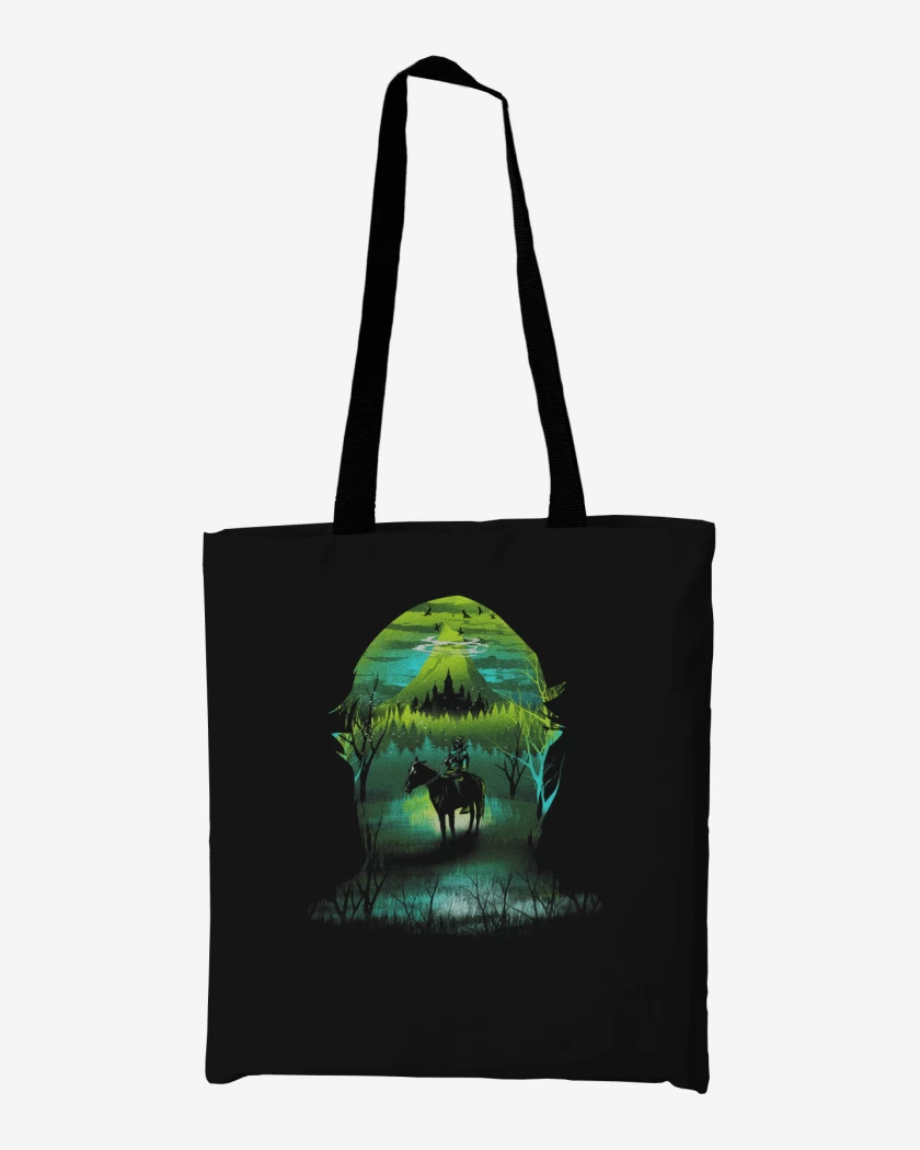 Totebag Negro de zelda full color