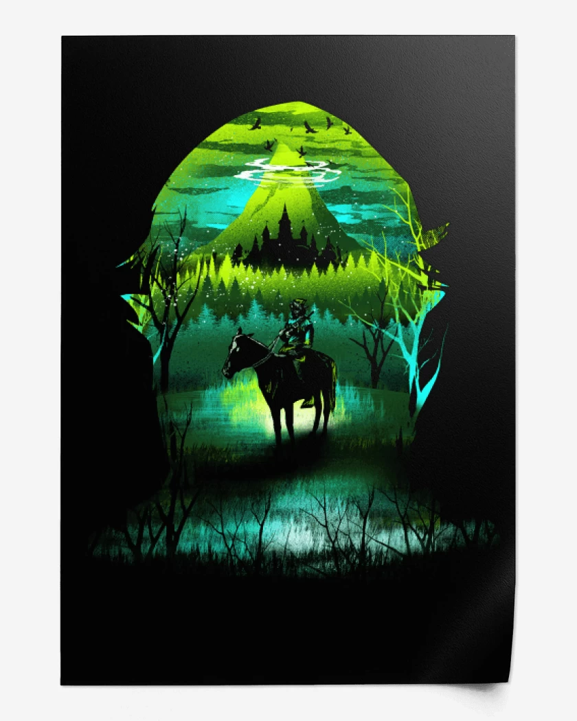 Print Negro de zelda full color