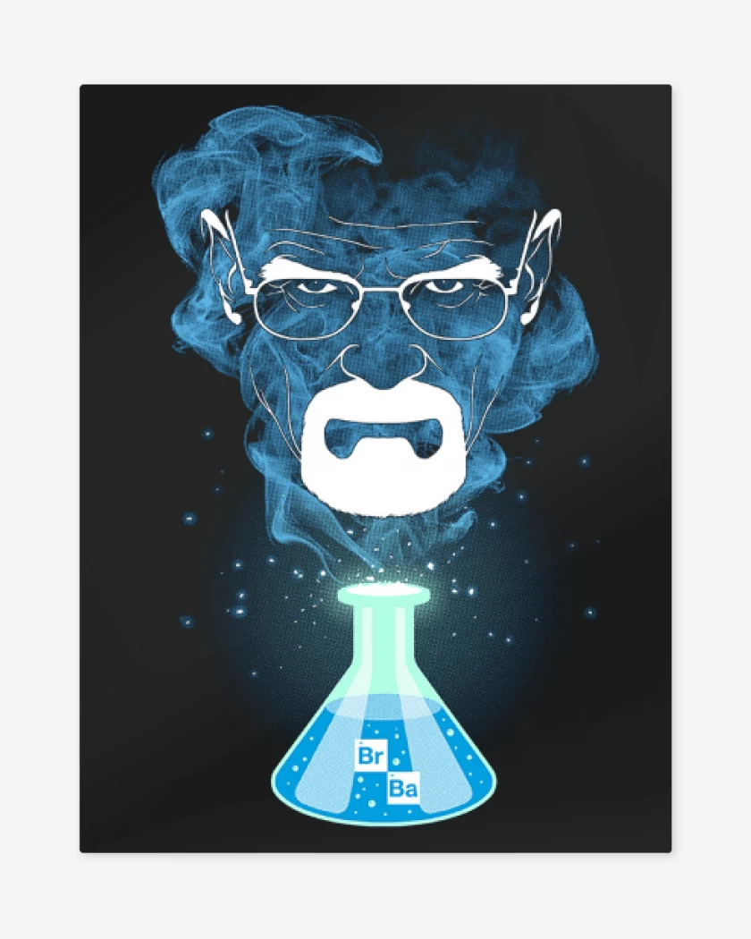 Print metalico Negro de Walter white