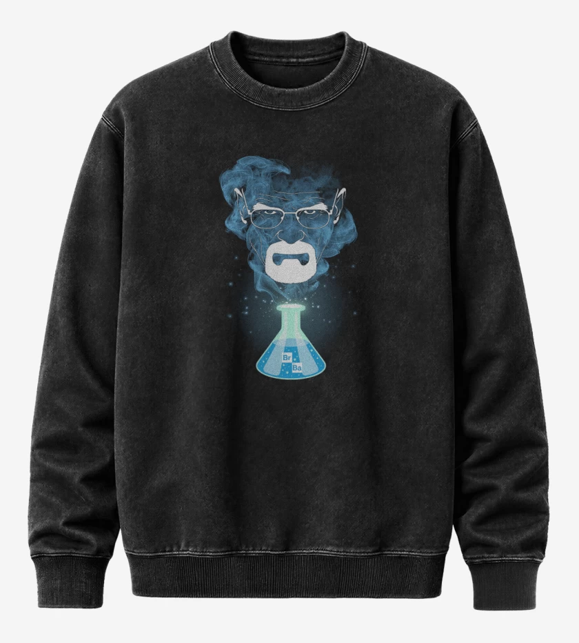 Poleron Polo Acid Wash Negro de Walter white
