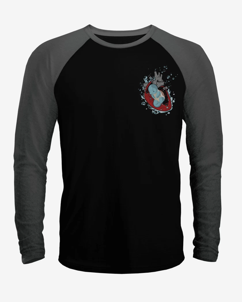 Polera Raglan corazon squirtle