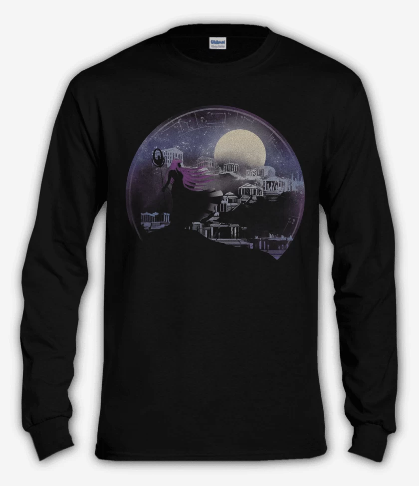 Polera manga larga Negro de 12 casas 