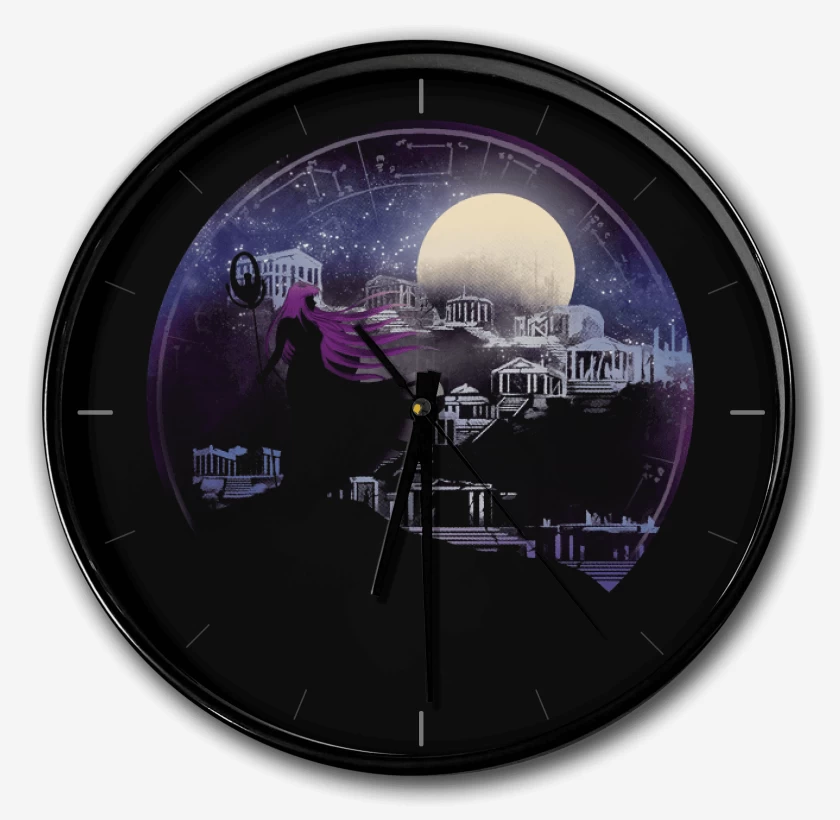 Reloj Negro de 12 casas 