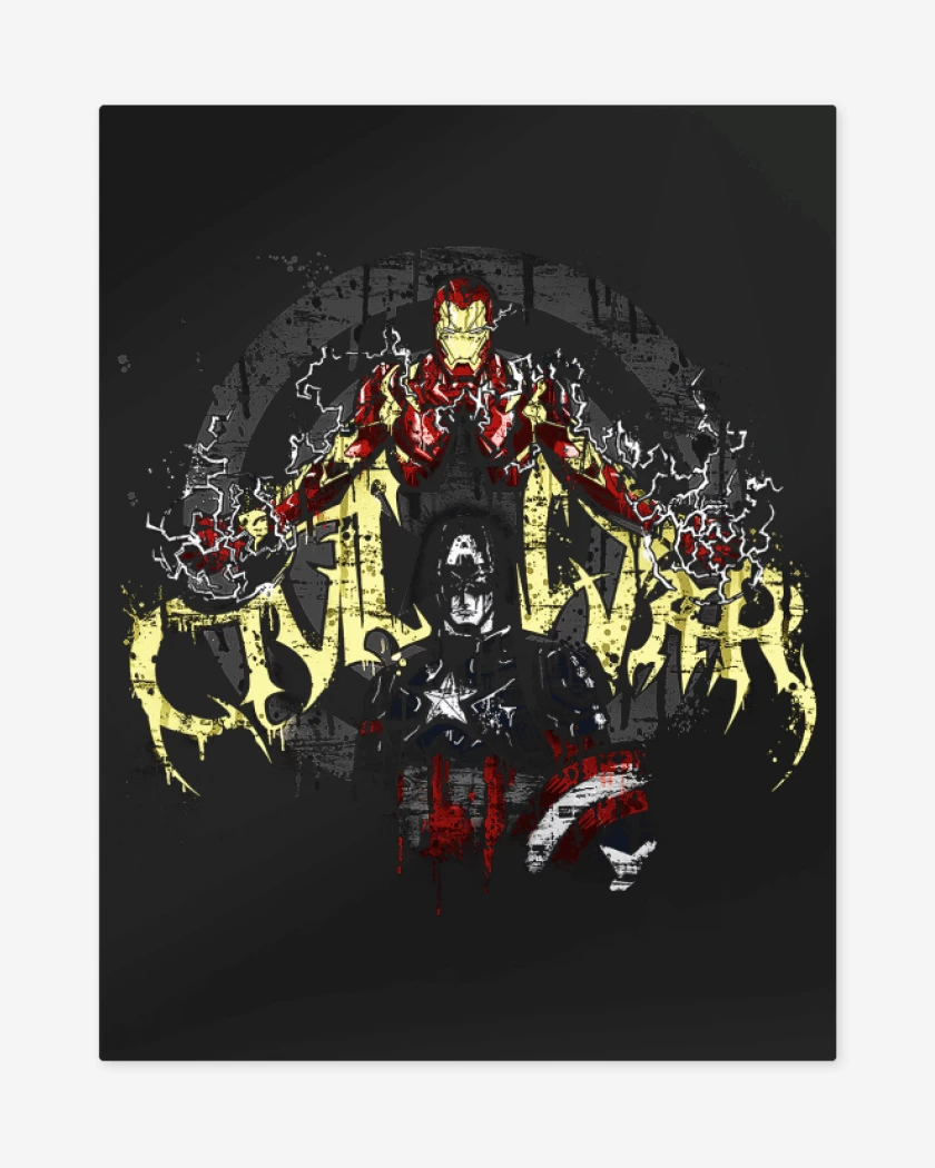Print metalico Negro de civil war 