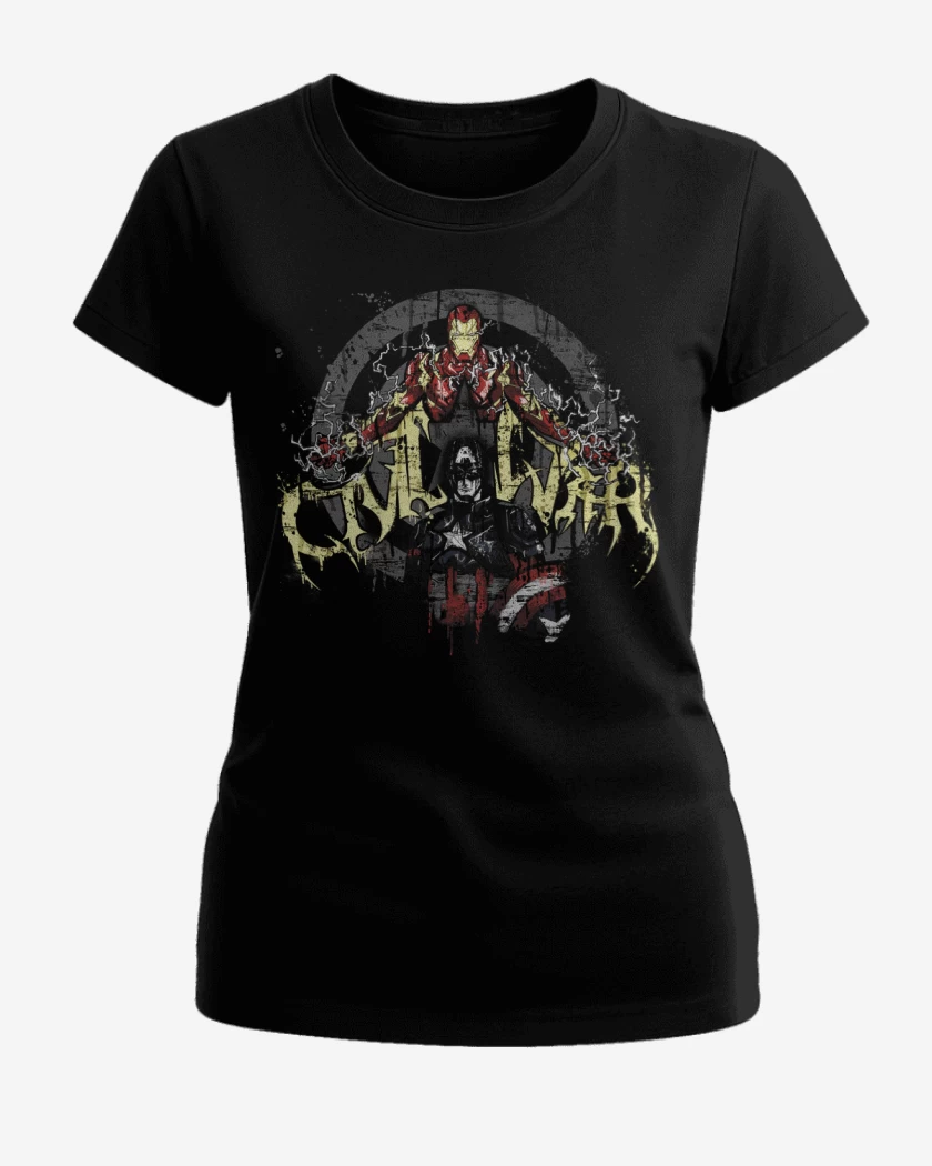 Polera de Mujer Negro de civil war 