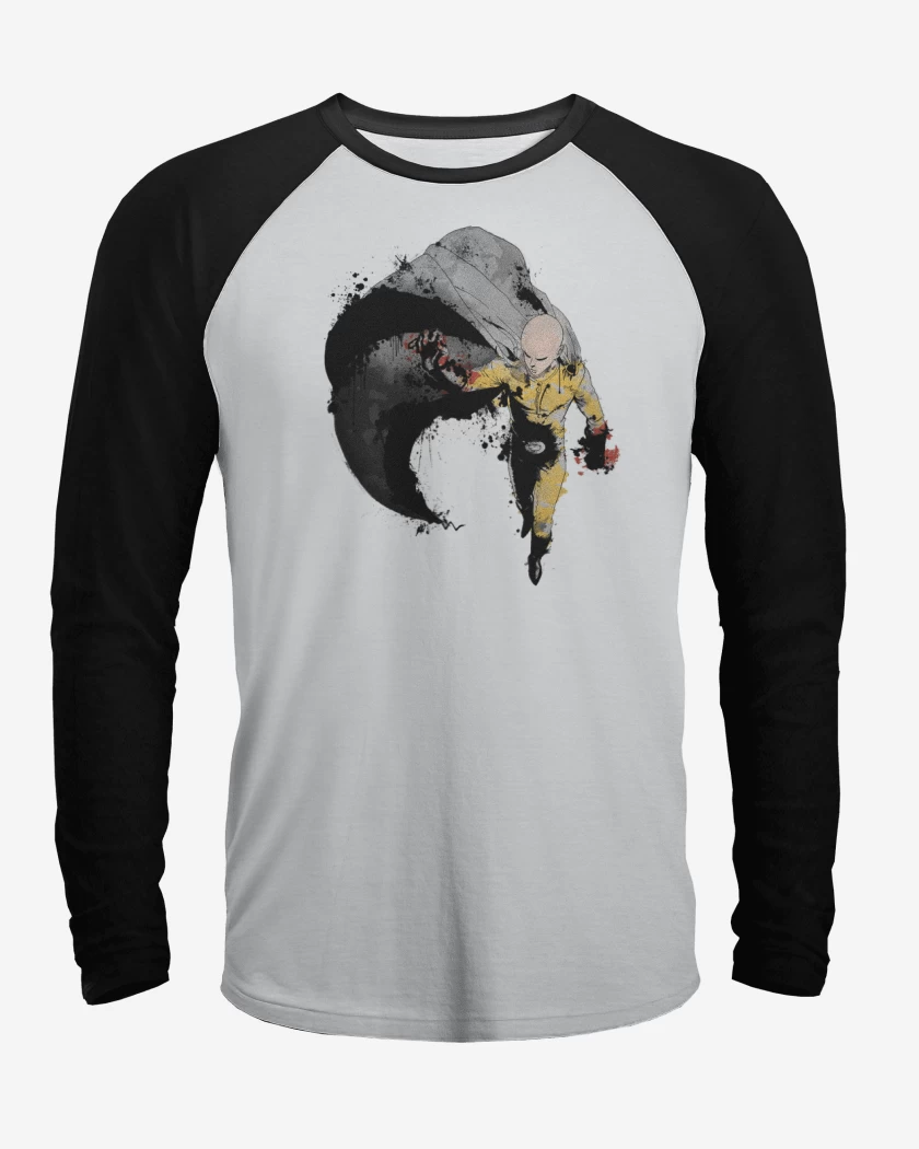 Polera Raglan Blanco / Negro de Saitama