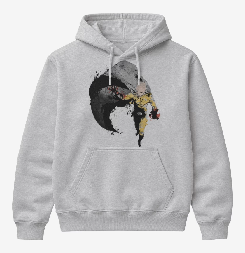 Poleron Canguro básico Gris Melange de Saitama