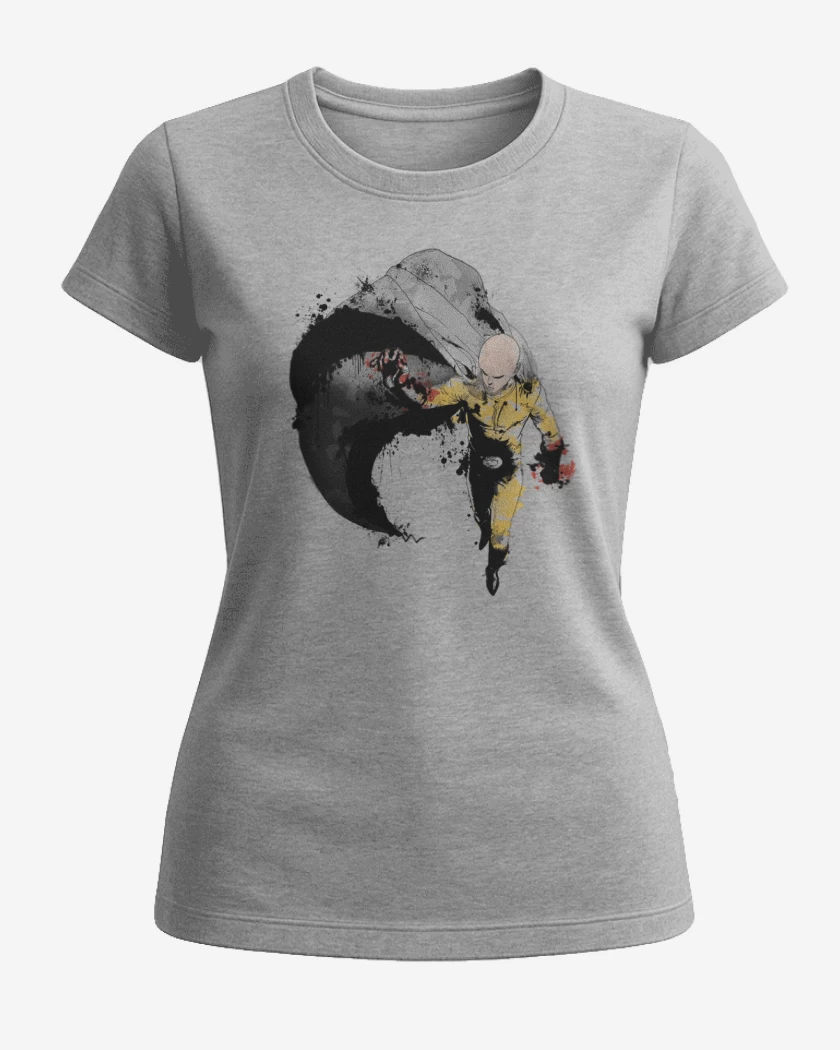 Polera de Mujer Gris Melange de Saitama