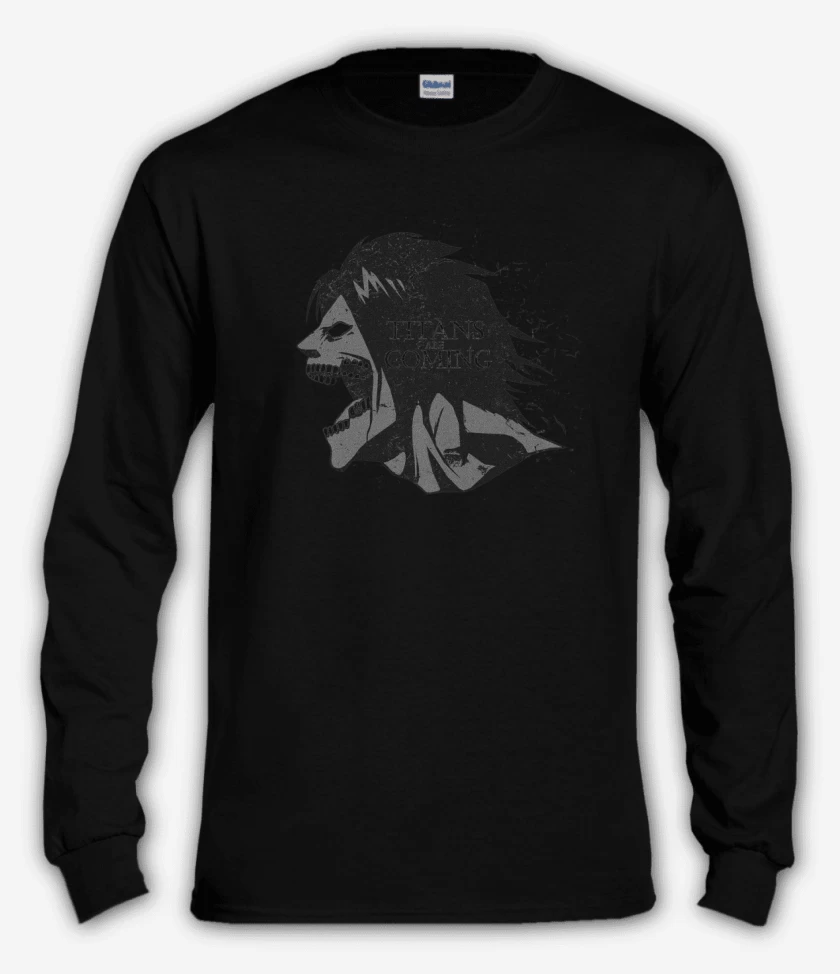Polera manga larga Negro de titan