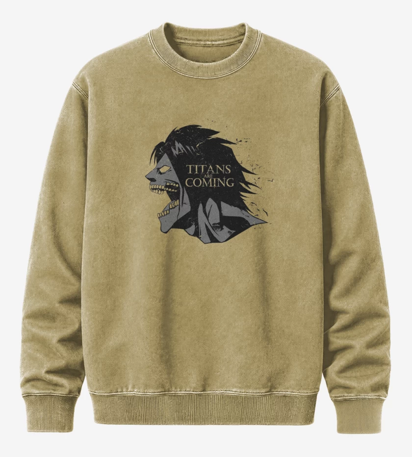 Poleron Polo Acid Wash Beige de titan