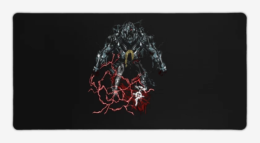 Mouse pad Gamer Negro de full metal alchemist