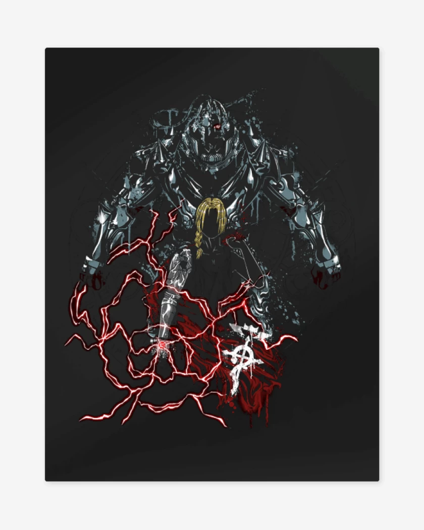 Print metalico Negro de full metal alchemist
